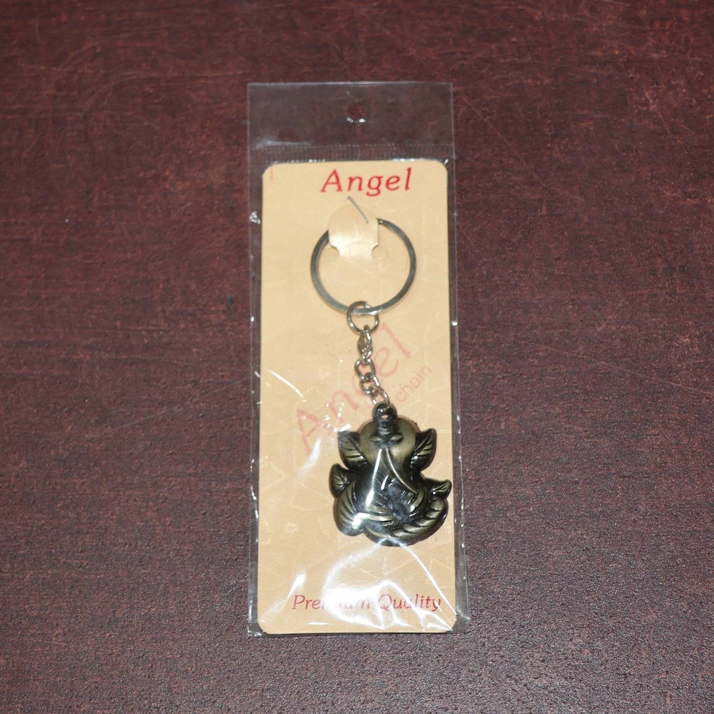 Ganesh Face Antique Black Metal Keychain (1 Pc)