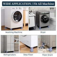 Washing machine support, anti vibration washing machine support adjustable washer anti vibrasion pads, washer & dryer pedestals, Washing Machine Accessory Anti- Skid Pad PVC Lifting Pad Non-Slip ( 1 Pc )