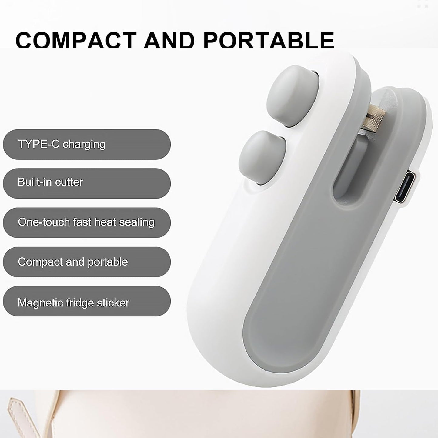 Customize Mini Bag Sealer, 2 in 1 Seal & Cutter Heat Sealers