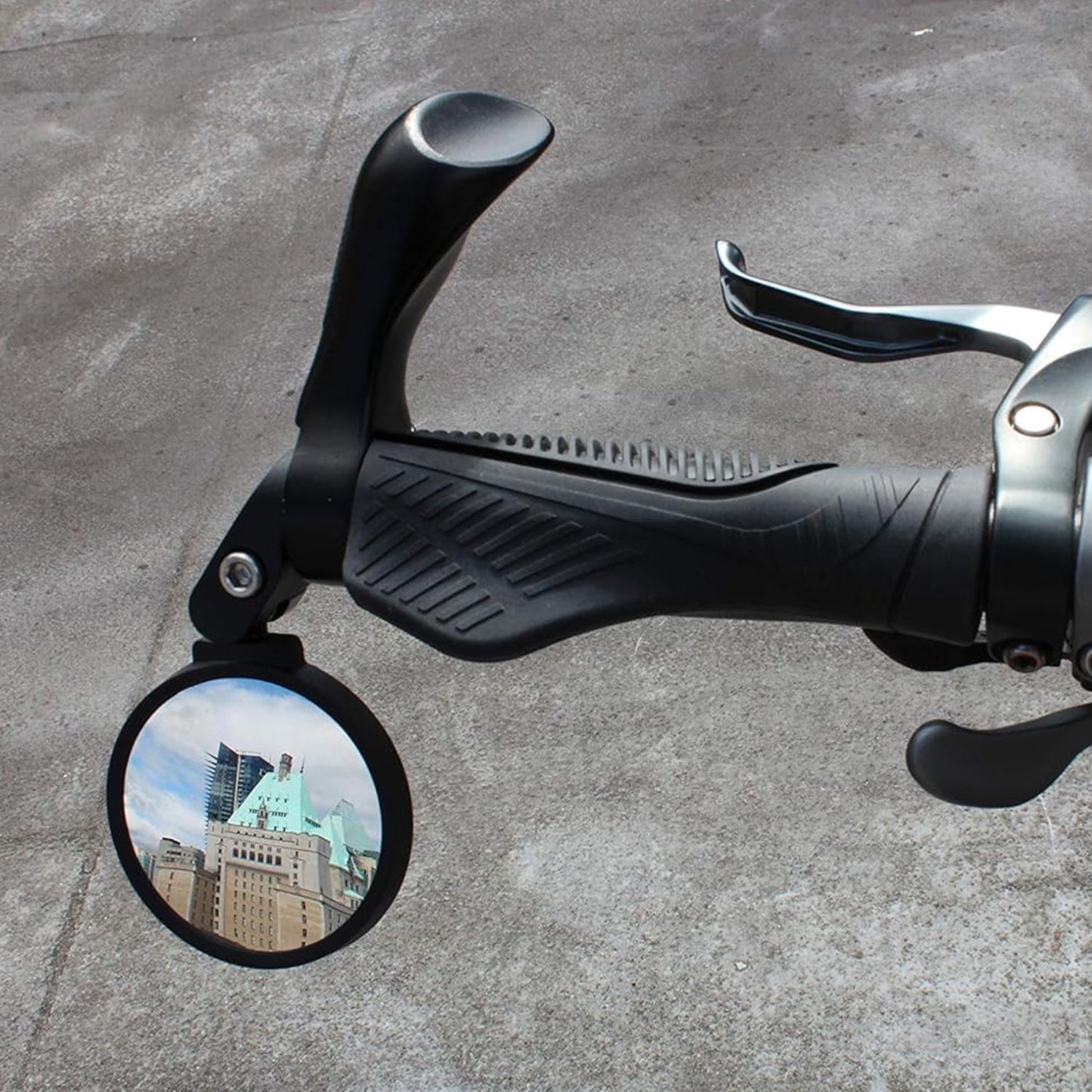Bar End Bike Mirror: 360° Rotatable & Foldable (1 Pc)
