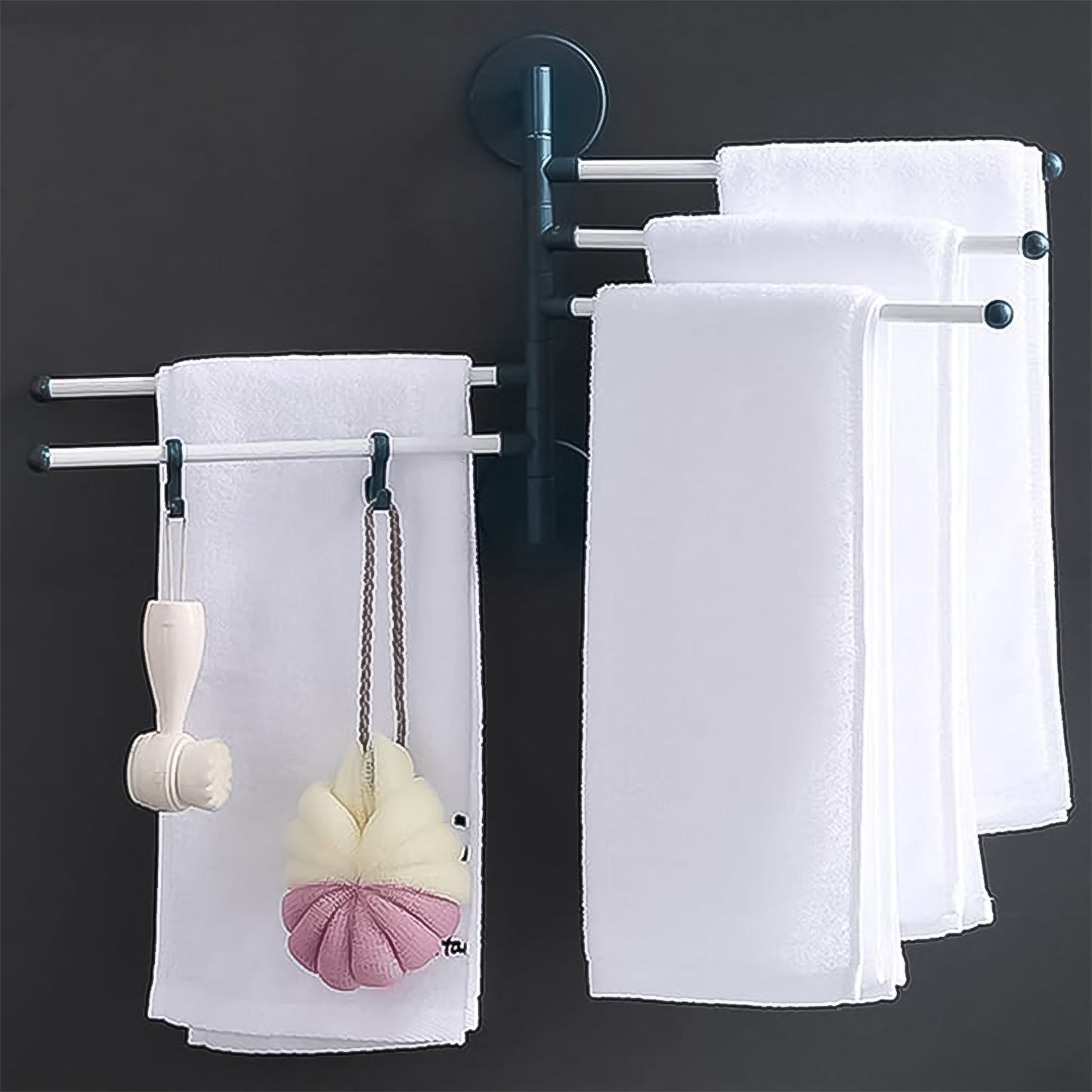 Rotating Bar Wall Mounted Swivel Towel Rack