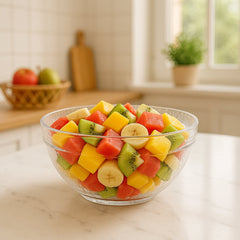 Transparent Idli Mixing & Serving Bowl | Textured Plastic Kitchen Bowl (1 Pc)