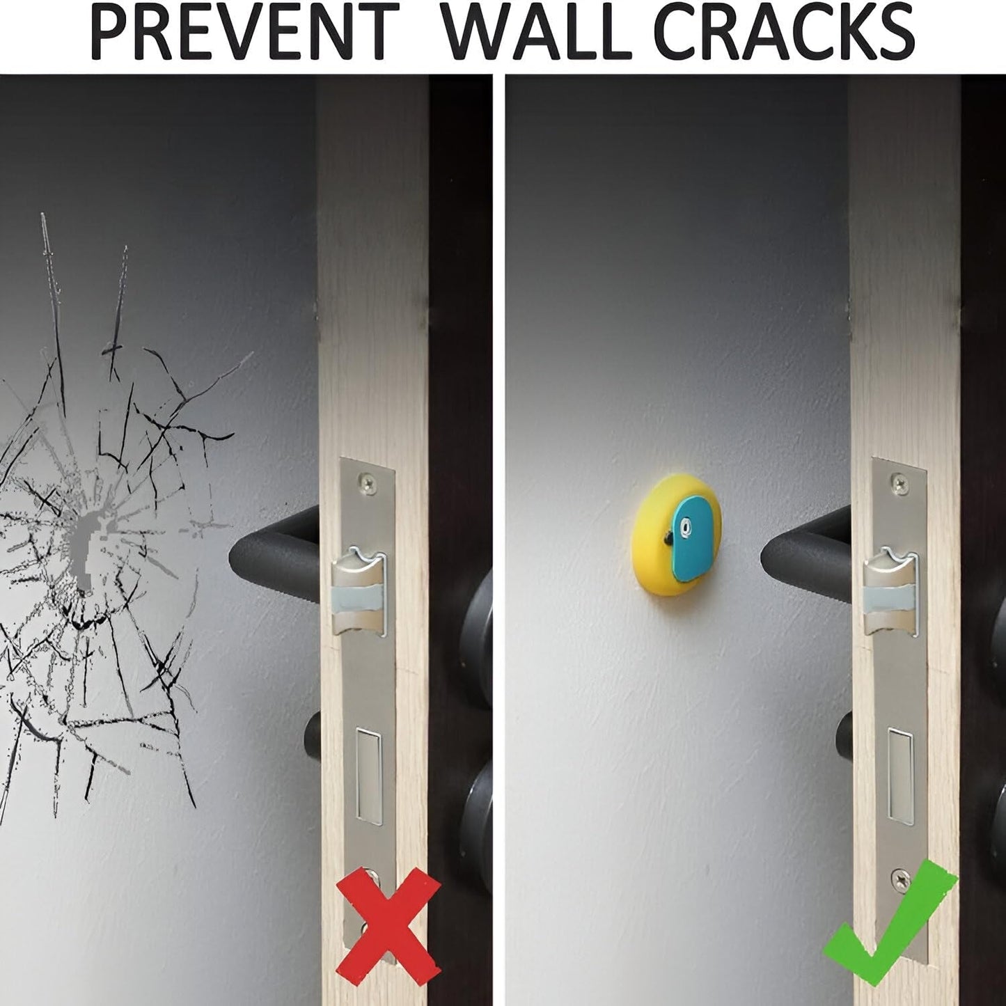 Cute Cartoon & Fruit Design Wall Door Stopper Bumper (1 Pc, Mix Design)