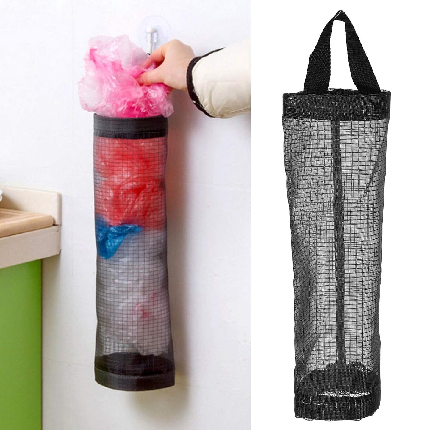 Hanging Waste Bag Holder, Garbage Bag Storage Bag, Widening Handle Hanging Sturdy for Store Garbage Bags Home Store Debris Kitchen, Bedroom Large Capacity for Restaurant (1 Pc)