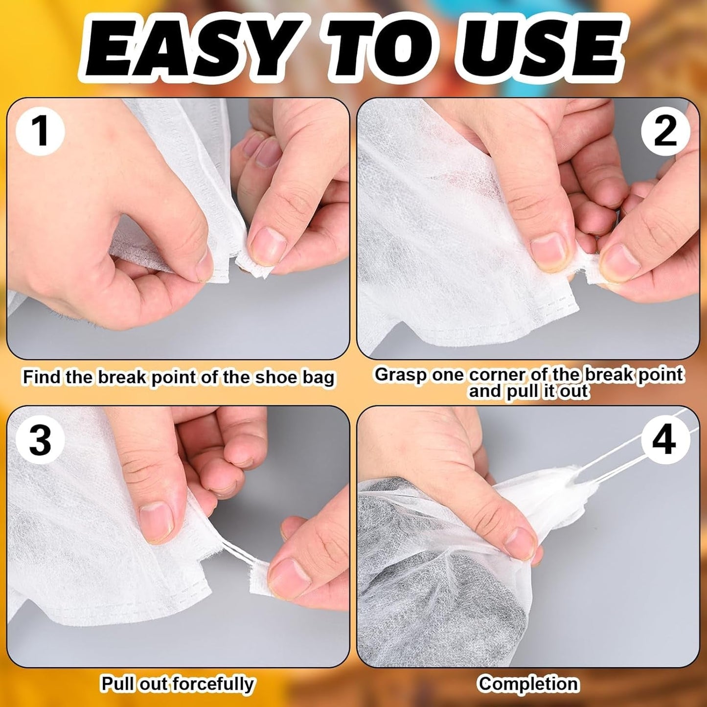 Shoe storage bag with drawstring