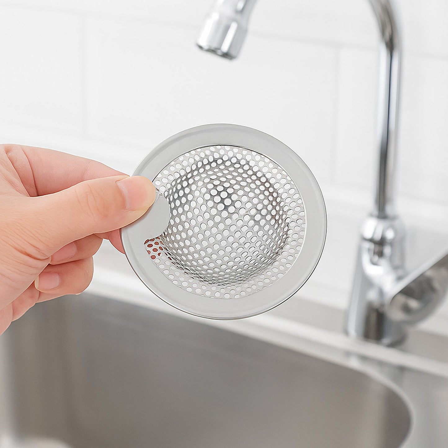 Stainless Steel Kitchen Sink Drain Strainer / Stopper (Medium / 1 Pc)