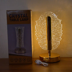 Feather Shape Crystal Lamp