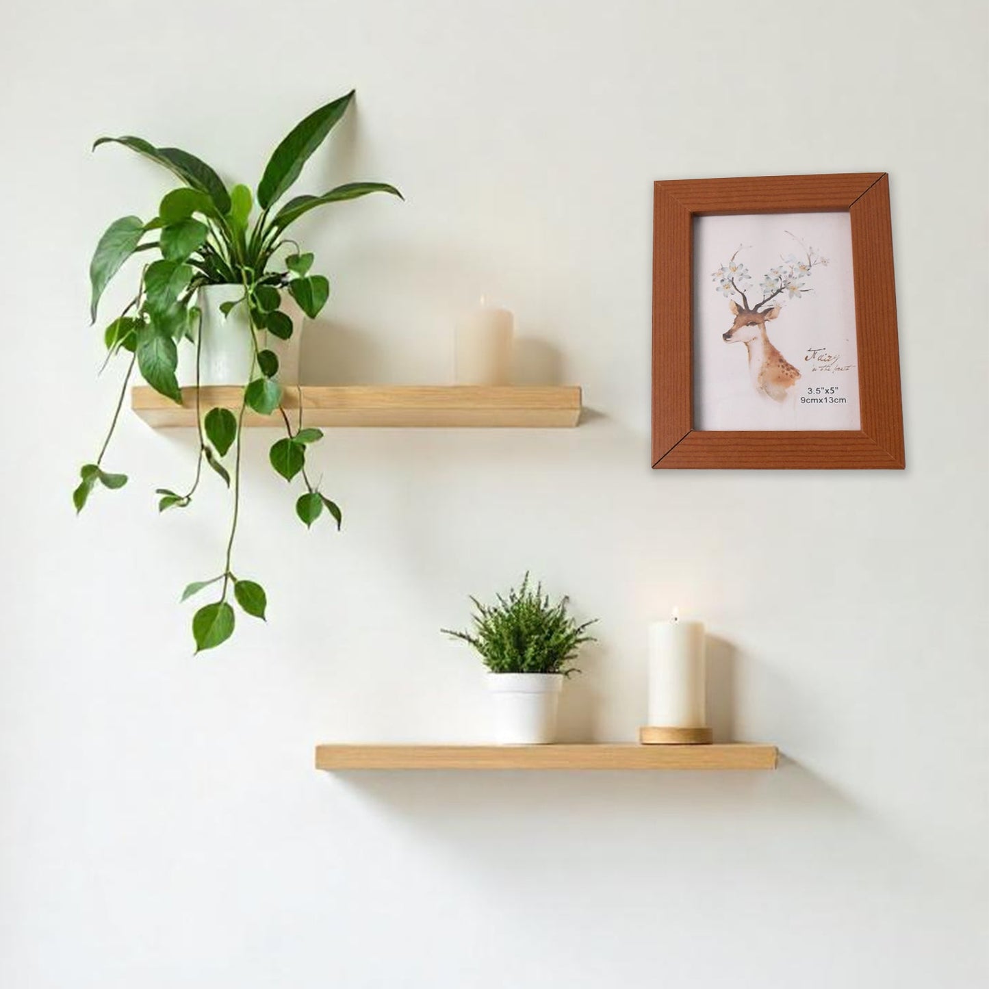 Creative Solid Wooden Photo Frame (Mix Design & Size / 1 Pc)