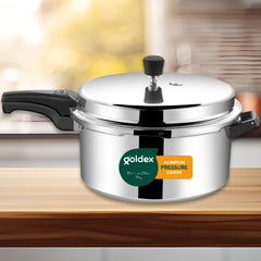 Aluminium Classic Goldex Pressure Cookers With Outer Lid (12 Litres / 5-Year warranty, ISI Number :- 2347, BIS Number :- CM/L -7600164310