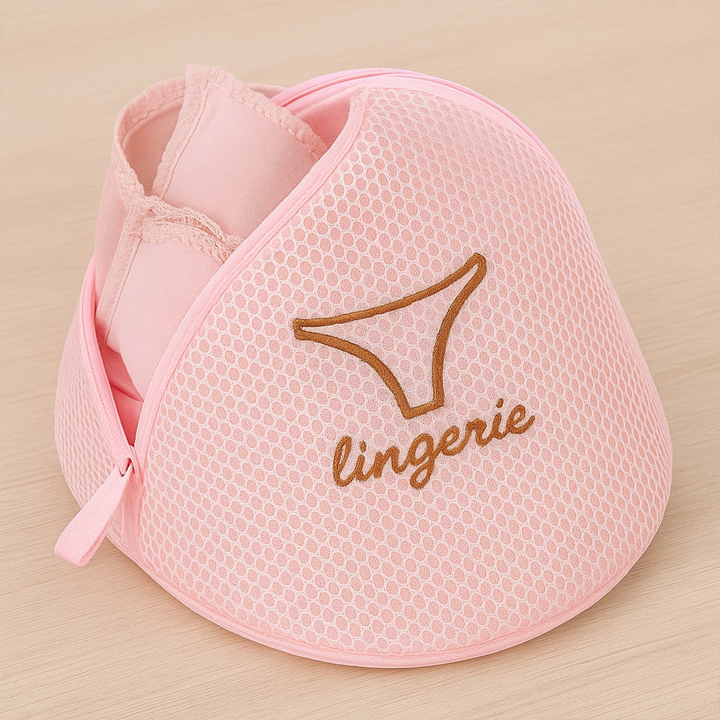 Lingerie Wash Bag – Dome-Shaped Protective Mesh Laundry Pouch with Zip Closure (1 Pc)