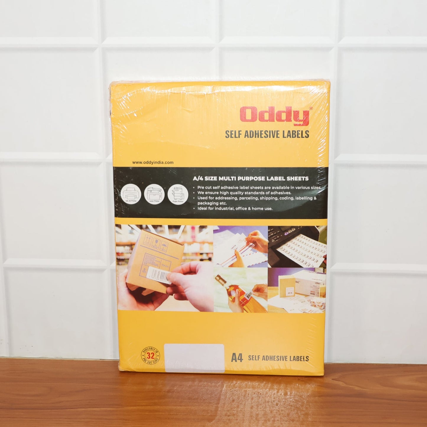Oddy Self-Adhesive Labels – A4 Sheets, 24-Up per Sheet (100 Sheets, 2400 Labels)