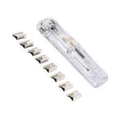 Portable Paper Clamp With 8 Pcs Clip Dispenser Handheld Paper Fast Clam (1 Set)