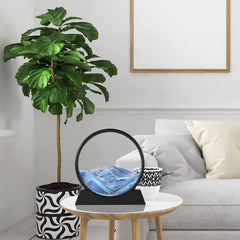 3D Moving Sand Art – Liquid Motion Deep Sea Sandscape with Round Glass Frame (1 Pc)