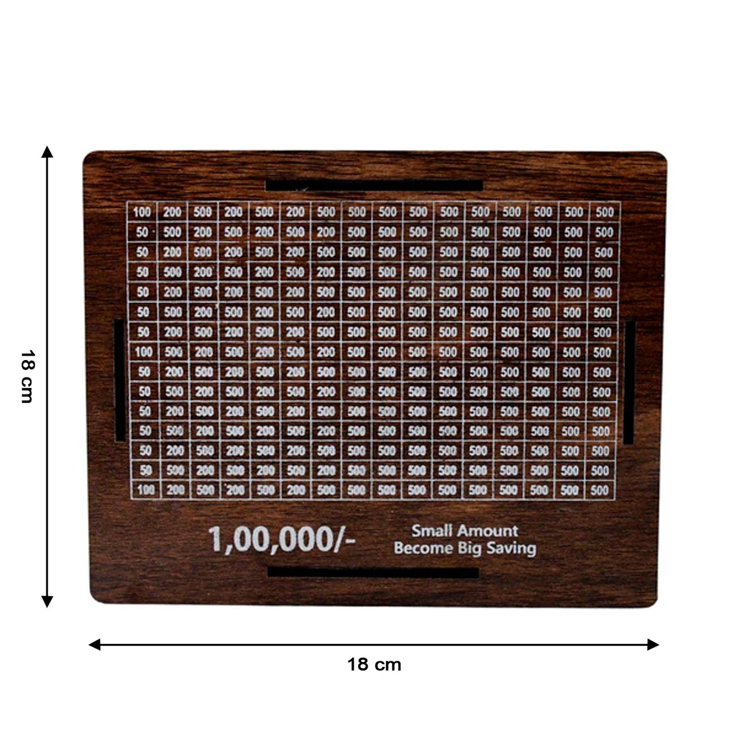 Big Wooden Savings Challenge Money Bank / Piggy Bank - (1 Pc)