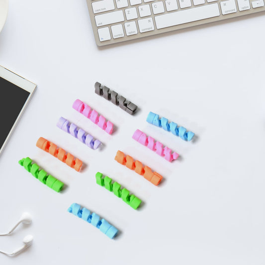 Spiral Charger Cable Protector Data Cable Saver Charging Cords Protective for All Universal Cable Cover (Pack of 10)