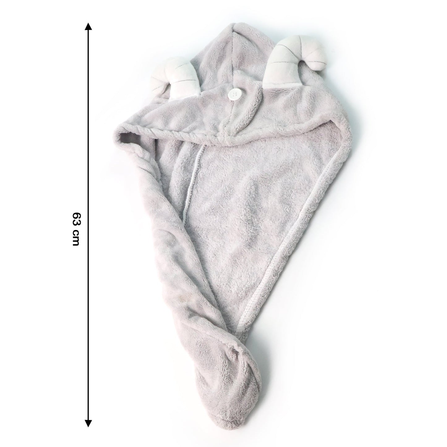 Cute Animal Ear Hooded Hair Drying Towel Wrap (1 Pc)