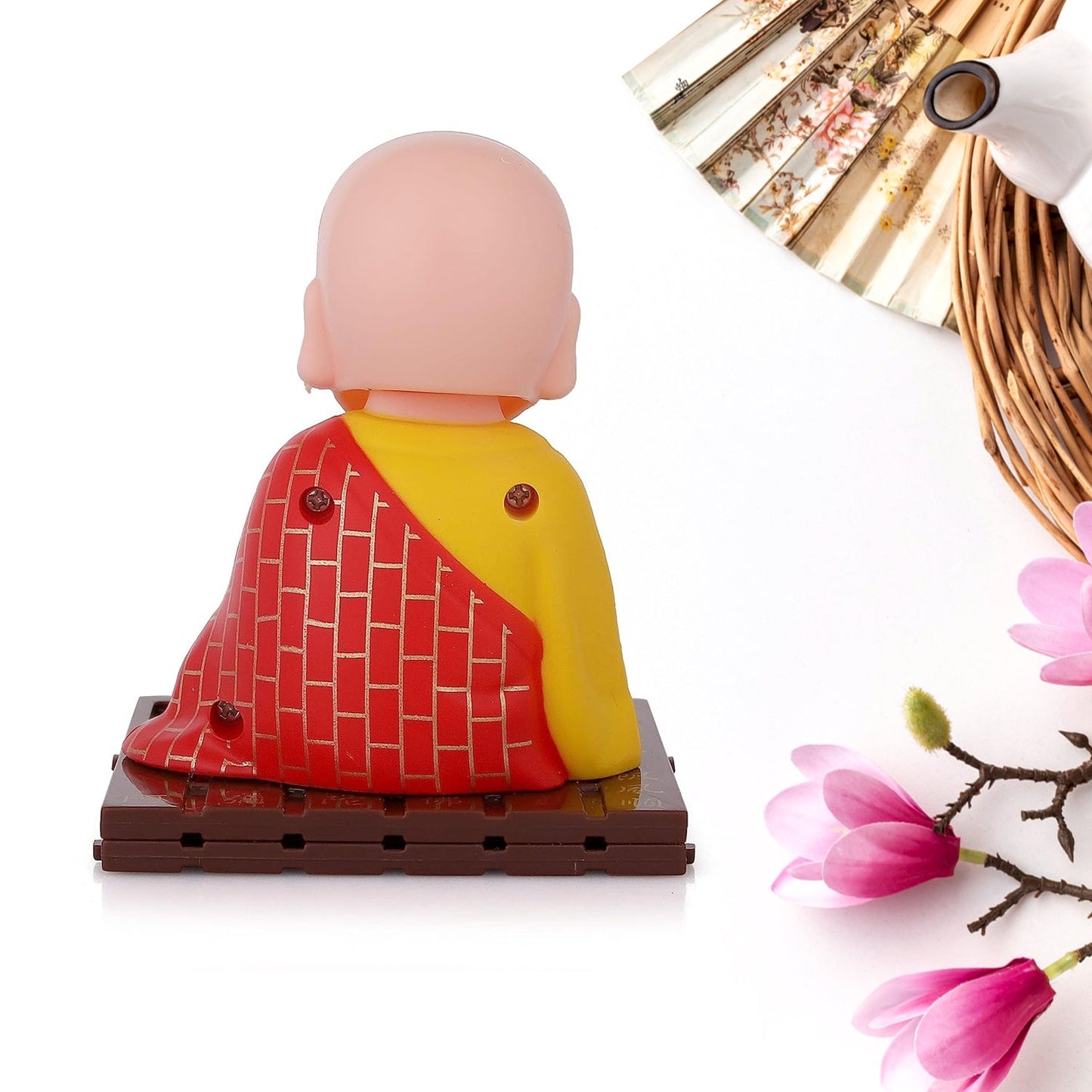 Solar Powered Sitting Buddha Statue, Moving Head and Hand (1 Pc / Big)