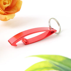Customized 2 in 1 Compact Metal Bottle Opener with Keyring (1 Pc)