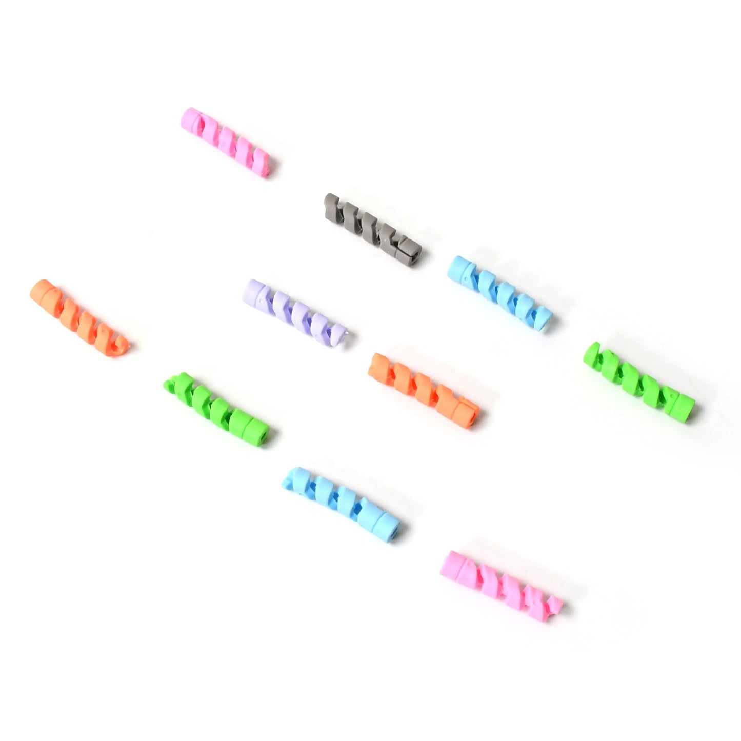 Spiral Charger Cable Protector Data Cable Saver Charging Cords Protective for All Universal Cable Cover (Pack of 10)