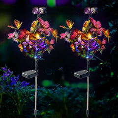 Solar-Powered LED Butterfly Garden Flower Light