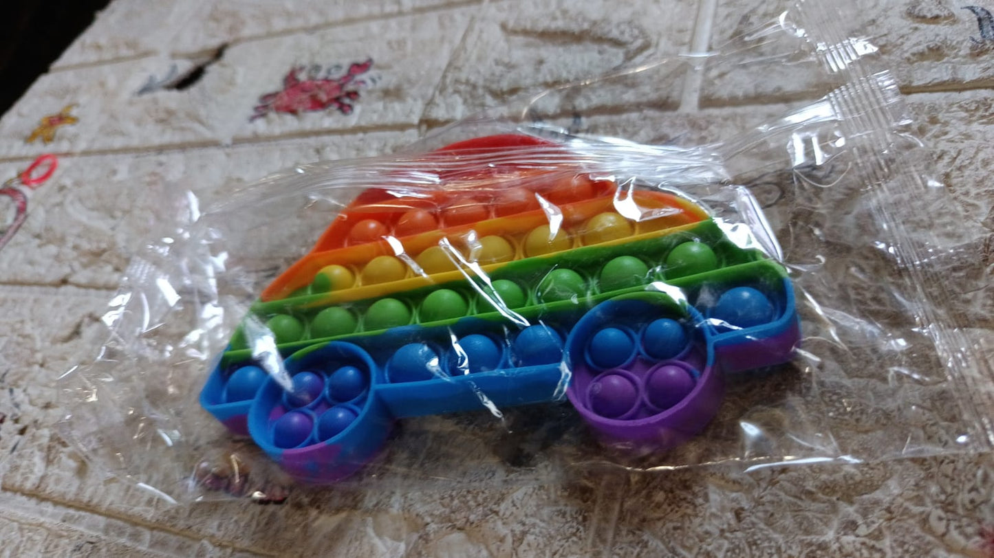 Fidget Toy Push Bubble Fidget Sensory Toy for Kids and Adults Fidget per Stress Reliever Sensory Fidget pers (Butterfly & Car Shape / 1 Pc)