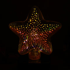 Customized Star-Shaped 3D Illusion Decorative LED Night Lamp (1 Pc)