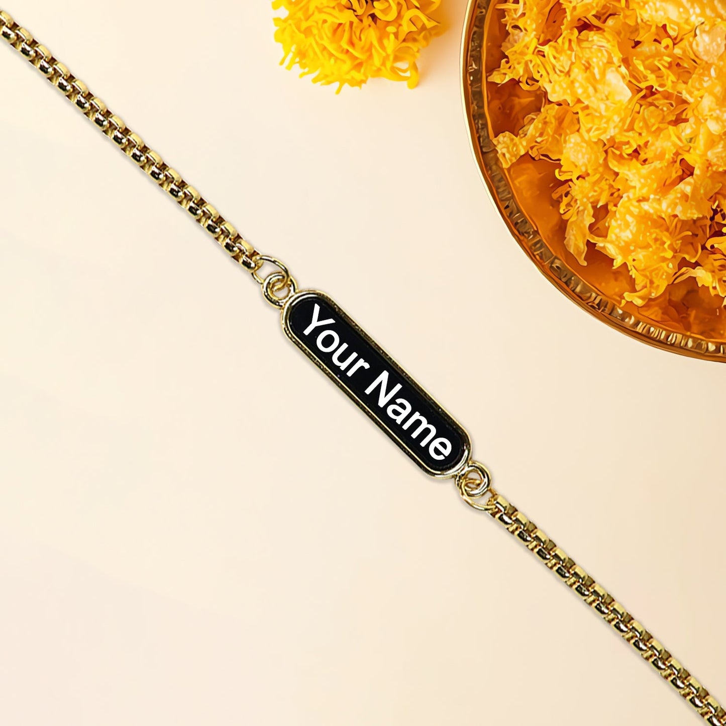 personalized chain rakhi