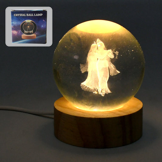 3D Crystal Ball lamps for Bedroom 3D Lamps for Home Decoration 3D Crystal Ball Night Light Gifts for Women Gifts for Men Room Decor Items for Bedroom for Friend and Family (1 Pc)