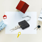 Black Iron Padlock – Brass Core, Waterproof & Anti-Theft for Home & Outdoor (75 mm)