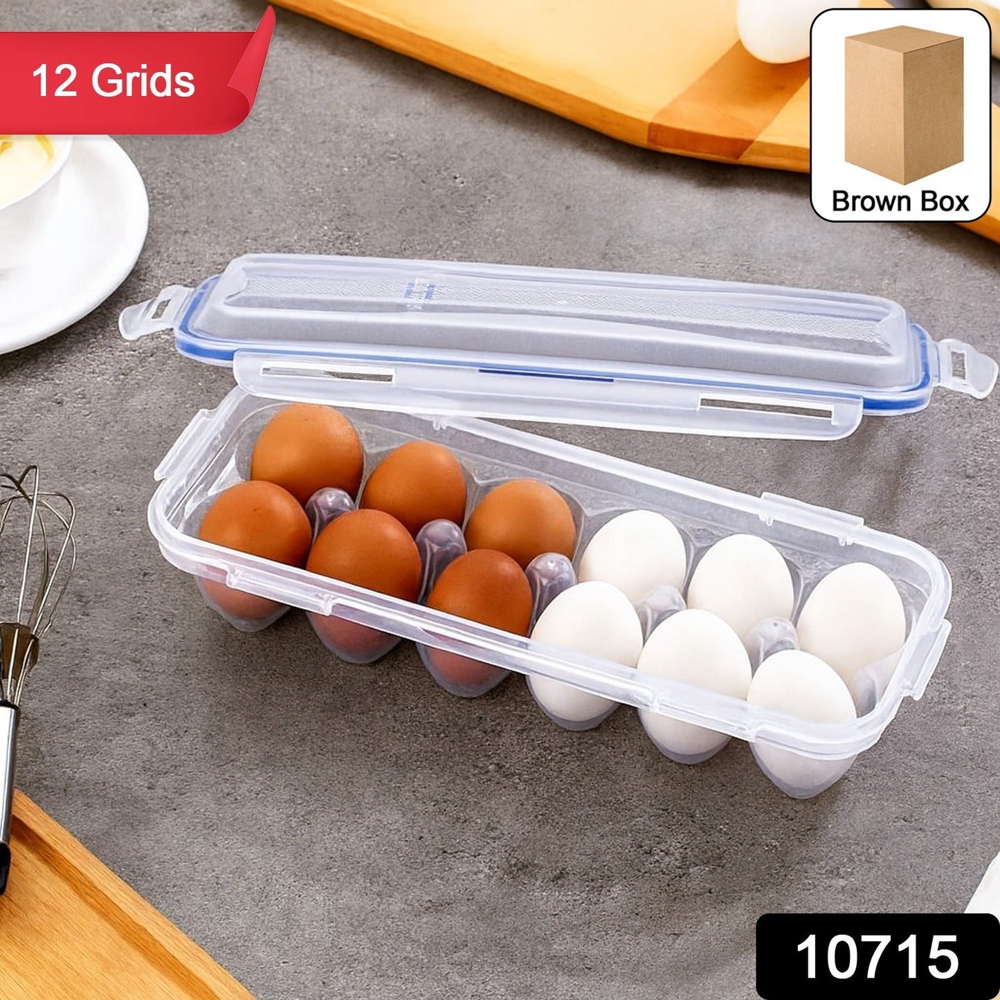 Lock-Clip Refrigerator Egg Storage Box