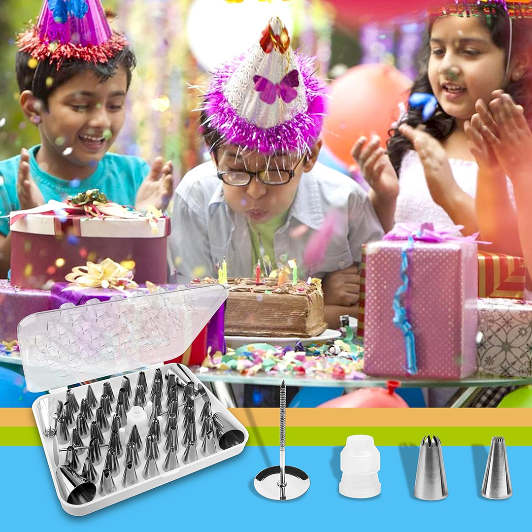 Cake Nozzle Set for Pastry Decorations (55-Piece)