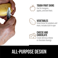 Multipurpose 2-in-1 Stainless Steel Knife & Peeler (1 Pc)