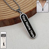 Customize Minimalist Bar Pendant Necklace with Chain (1 Pc)