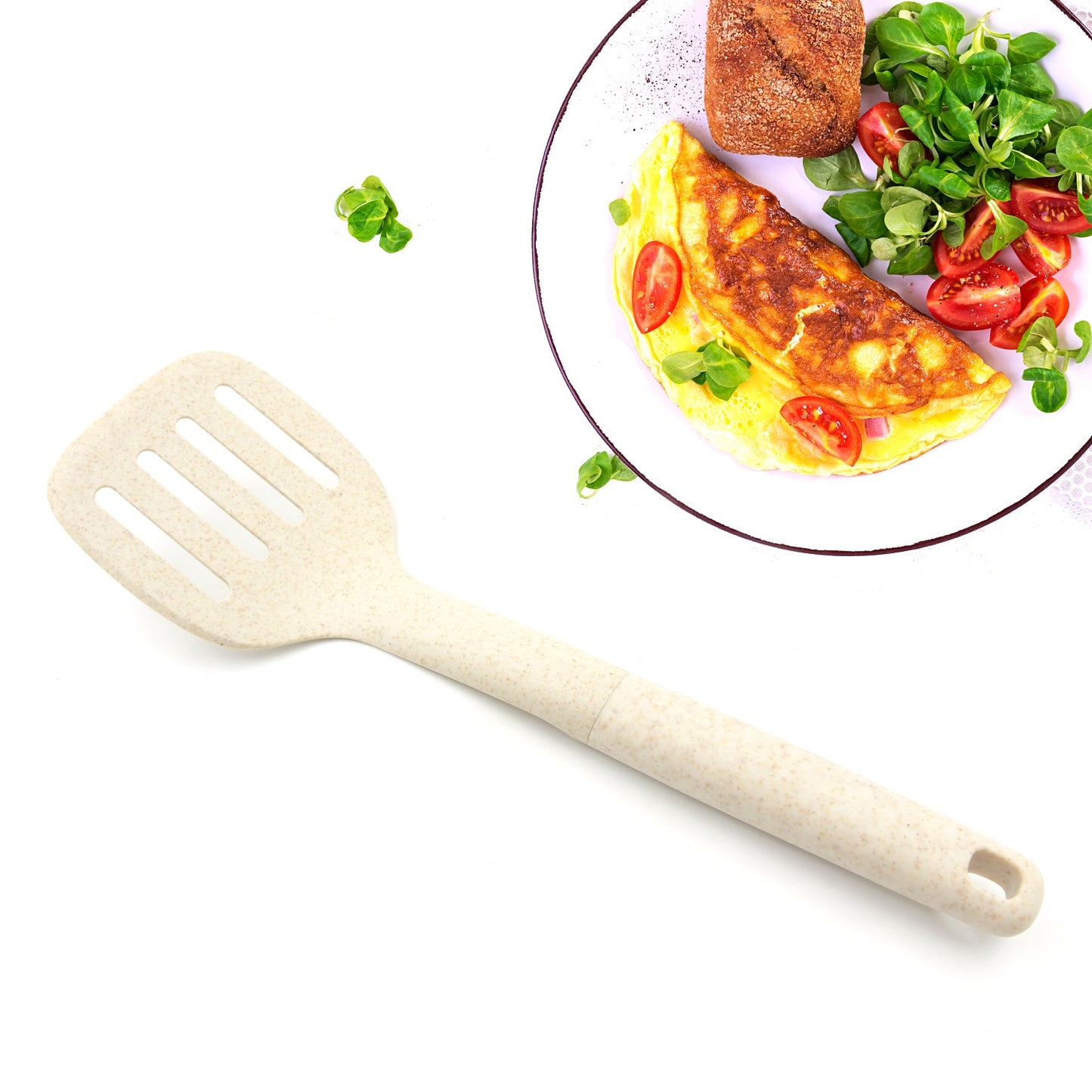 Plastic Kitchen Accessories Skimmer, Spatula Spoon & Soup Spoon Heat Resistant Non Stick Spoons Kitchen Cookware Items Heat Resistant Plastic Kitchen Utensils for Cooking, BPA FREE Gadgets for Non-Stick Cookware (1 Pc )