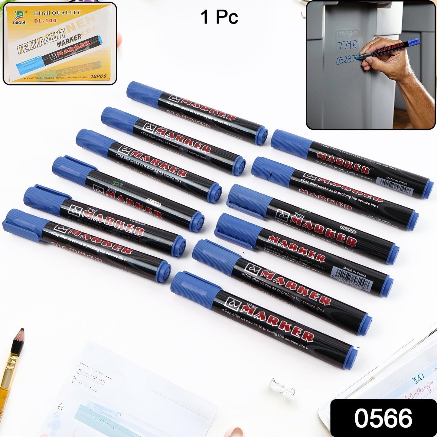 Jumbo Tip Whiteboard Blue Ink Marker (1 Pc)