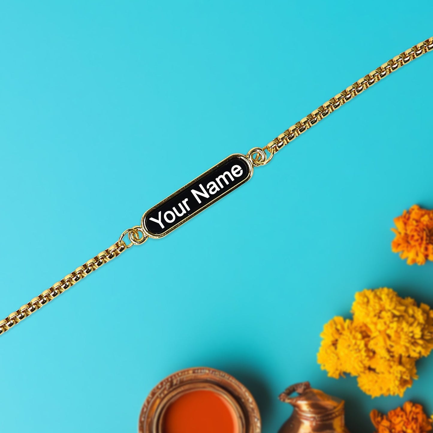 personalized chain rakhi