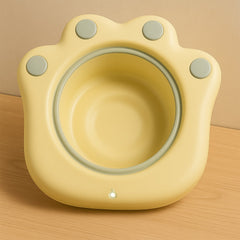 Folding washbasin Folding Wash Basin Household Plastic Portable Laundry Basin Bathroom Foot-washing Basin Cute cartoon wash basin foot wash basin-Pink color Folding basin