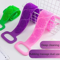 Silicone Body Back Scrubber Double Side Bathing Brush for Skin Deep Cleaning, Scrubber Belt (Copy)