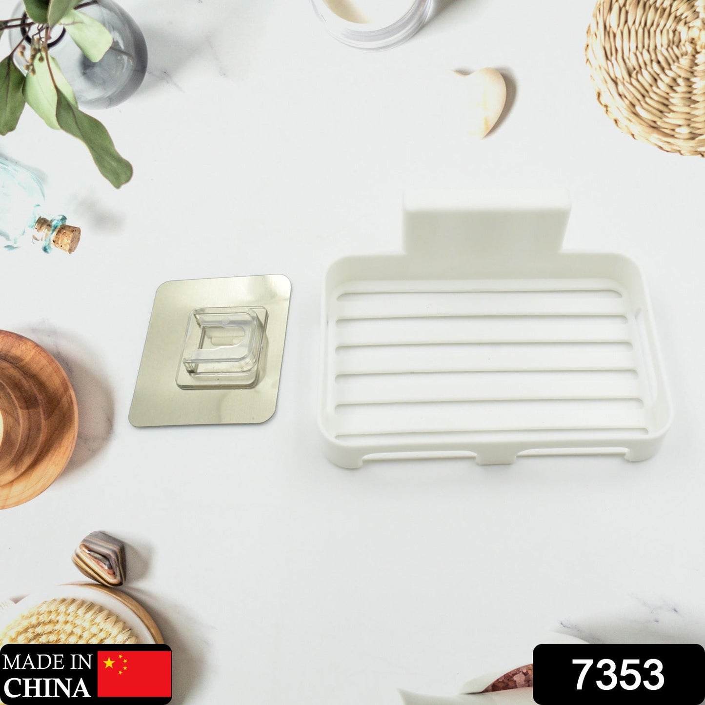 Soap Dish with Drain Soap Holder, Soap Saver Easy Cleaning, Soap Tray for Shower Bathroom Kitchen ,Sabudani (1 Pc)