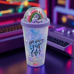 Sipper Bottle with Straw, LED Glow Light for Kids/Tumbler with Straw/Vacuum Flask/Sipper Plastic Tumbler/Sipper Bottle with Straw (Pack of 1)