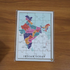 Wooden India Map Puzzle - (1 Set)