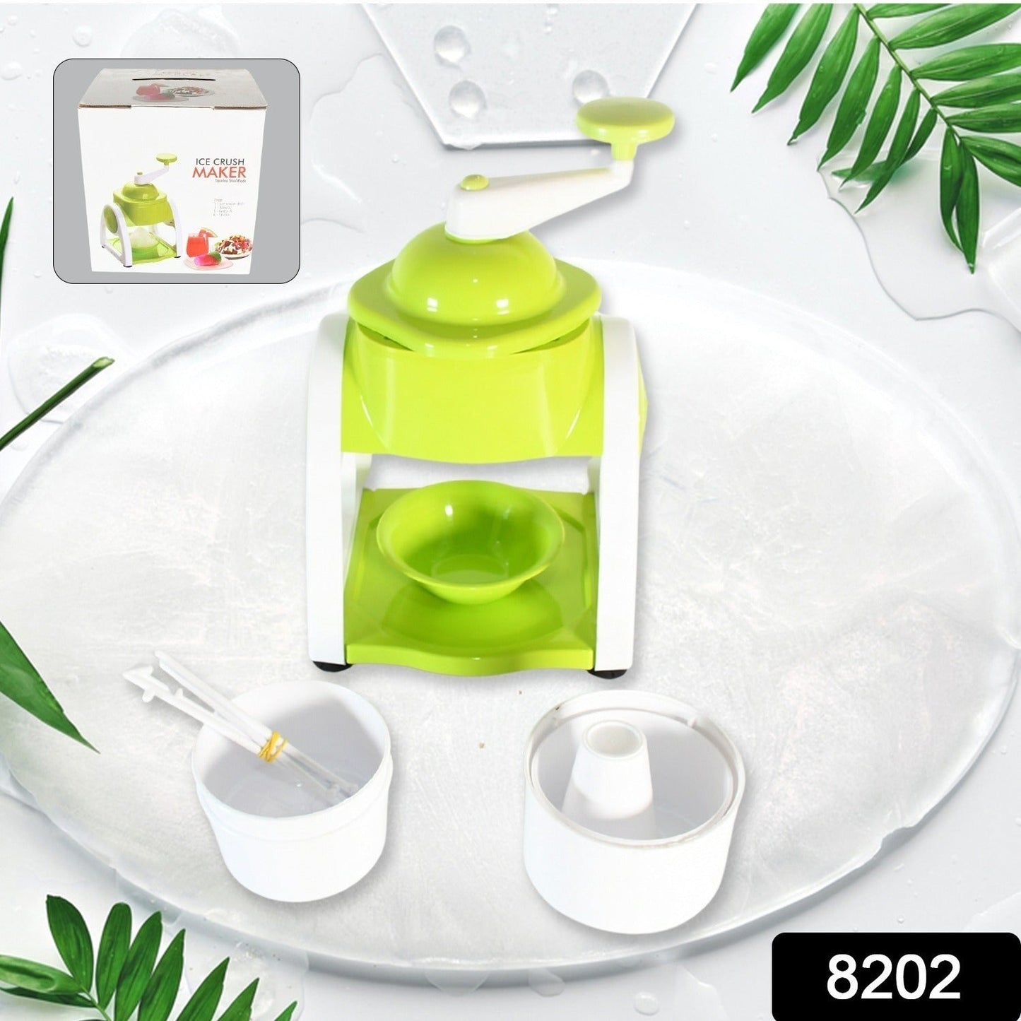 Miracle Small Plastic Ice Gola Maker Ice snowmaker Machine | Ice Crusher | Indoor Outdoor Manual With Steel Blade & Anti slip Grip (1 Pc)