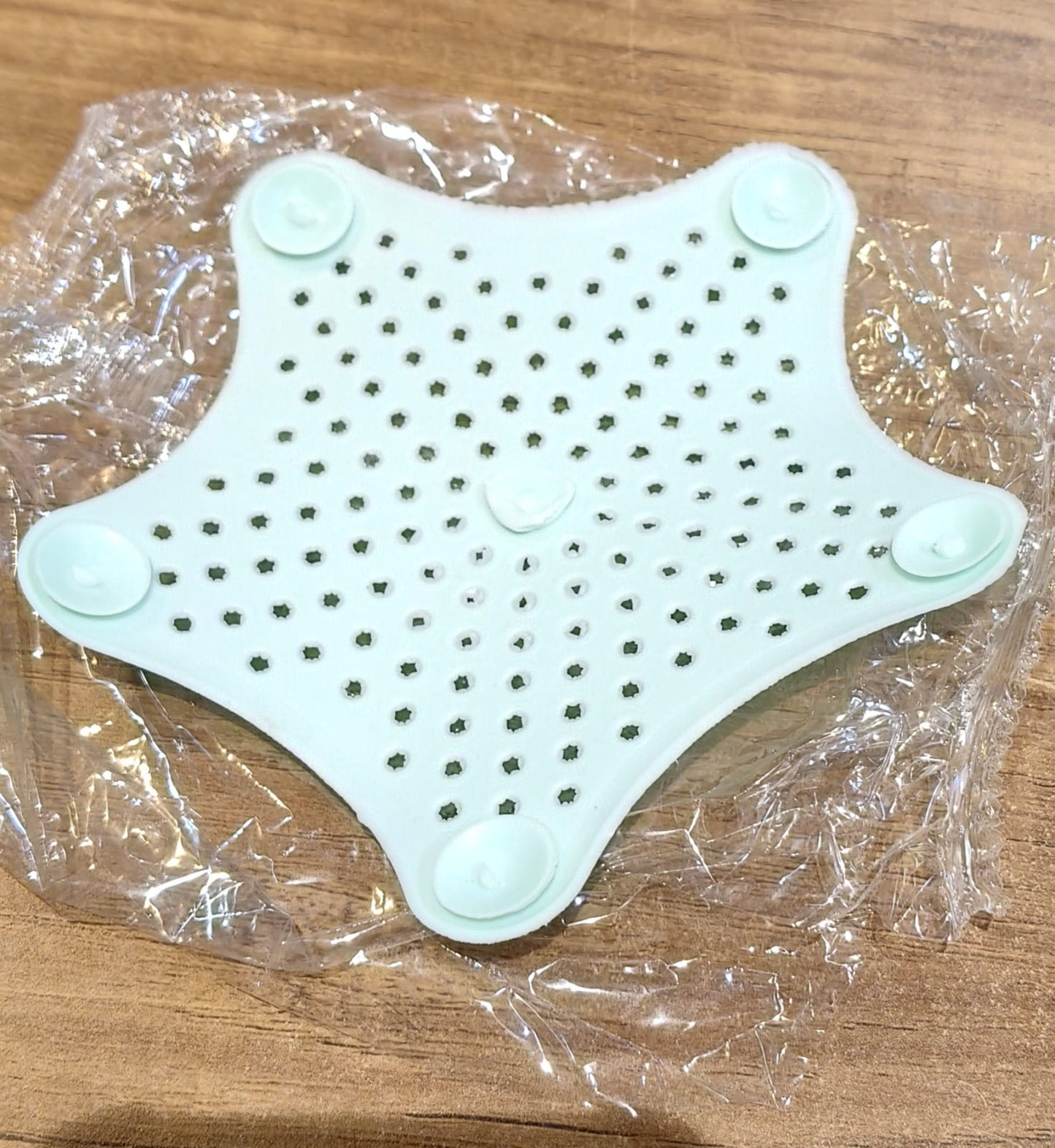 Mint Green Silicone Star Shaped Sink Filter Bathroom Hair Catcher Drain Strainers for Basin