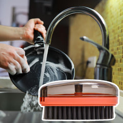 Plastic Wet and Dry Brush for home (Multicolor, 3 Units)