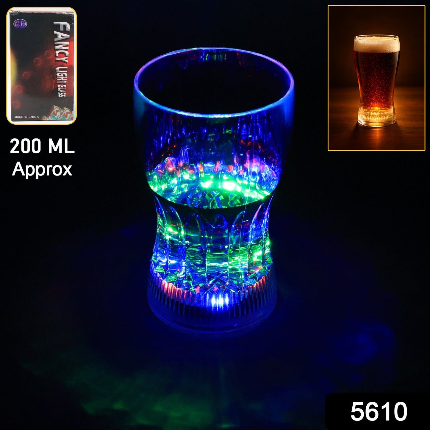 Color Changing LED Plastic Fancy Glass