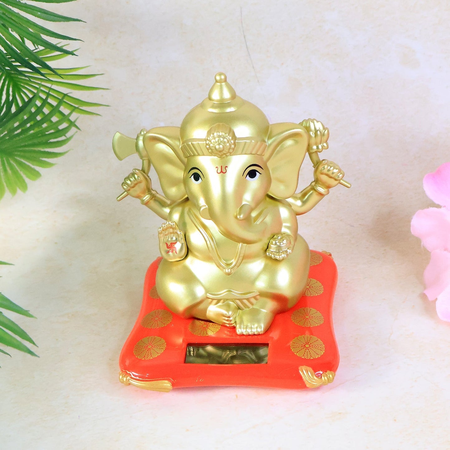 Large Ganesha Statue with Solar Base