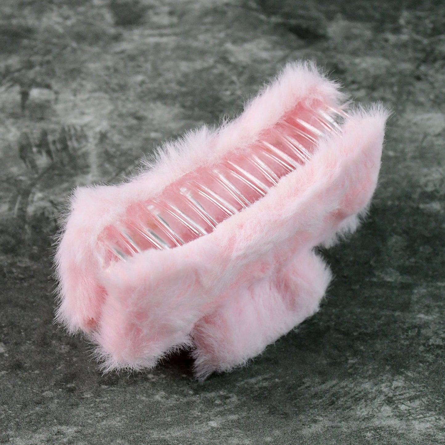 Big-Size Soft Faux Fur Hair Claw Clips (12 Pc)