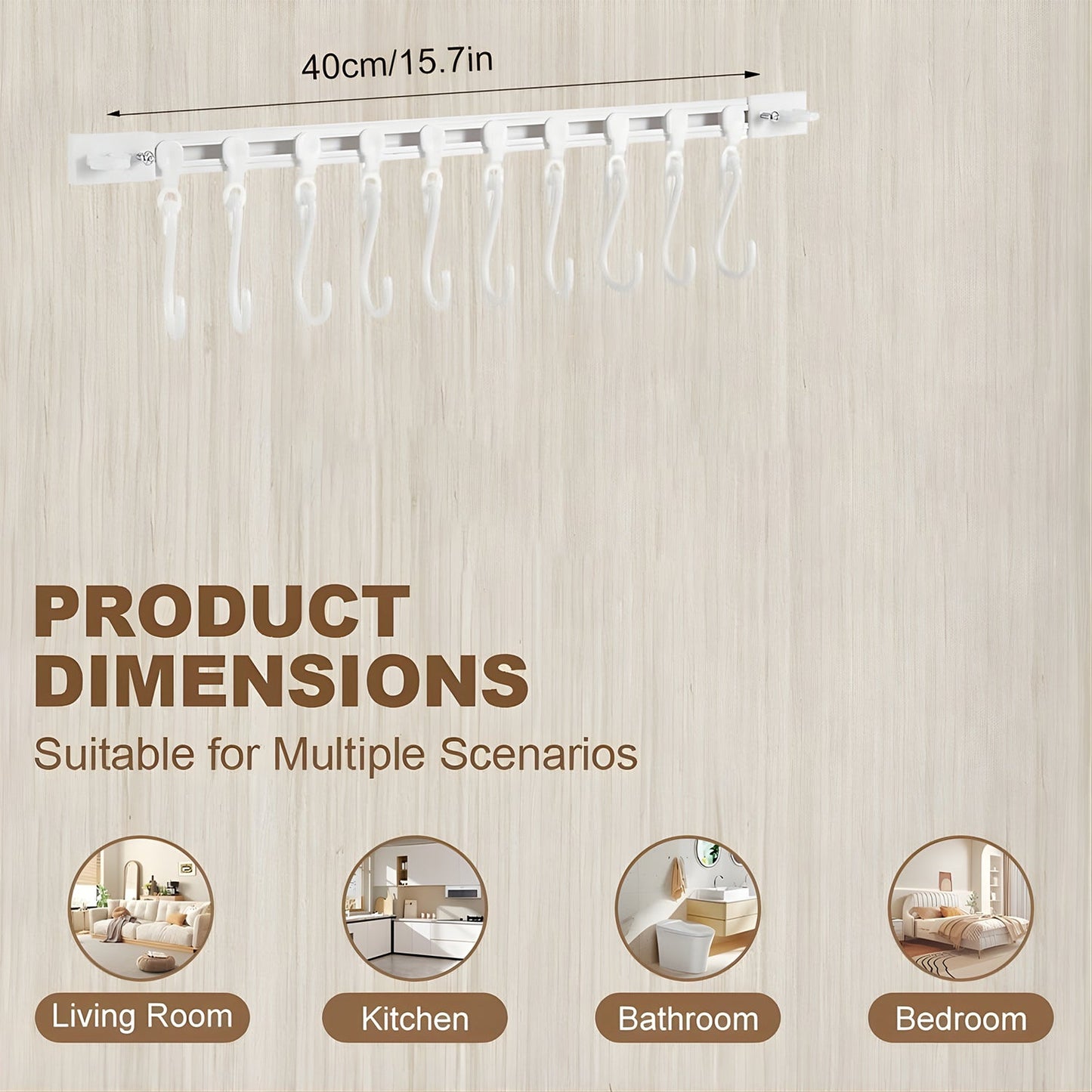 Wall Mounted Kitchen Storage Rack Set