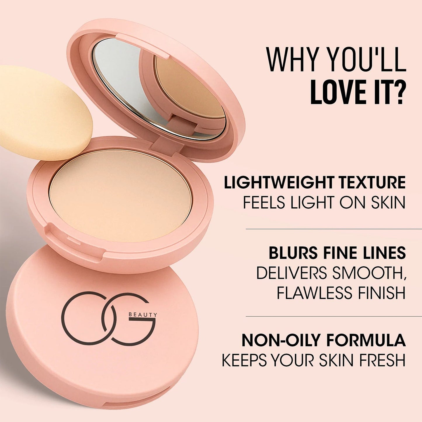 OG Beauty Hazelnut Flawless Touch Compact Powder (9 GM / 1 Pc)