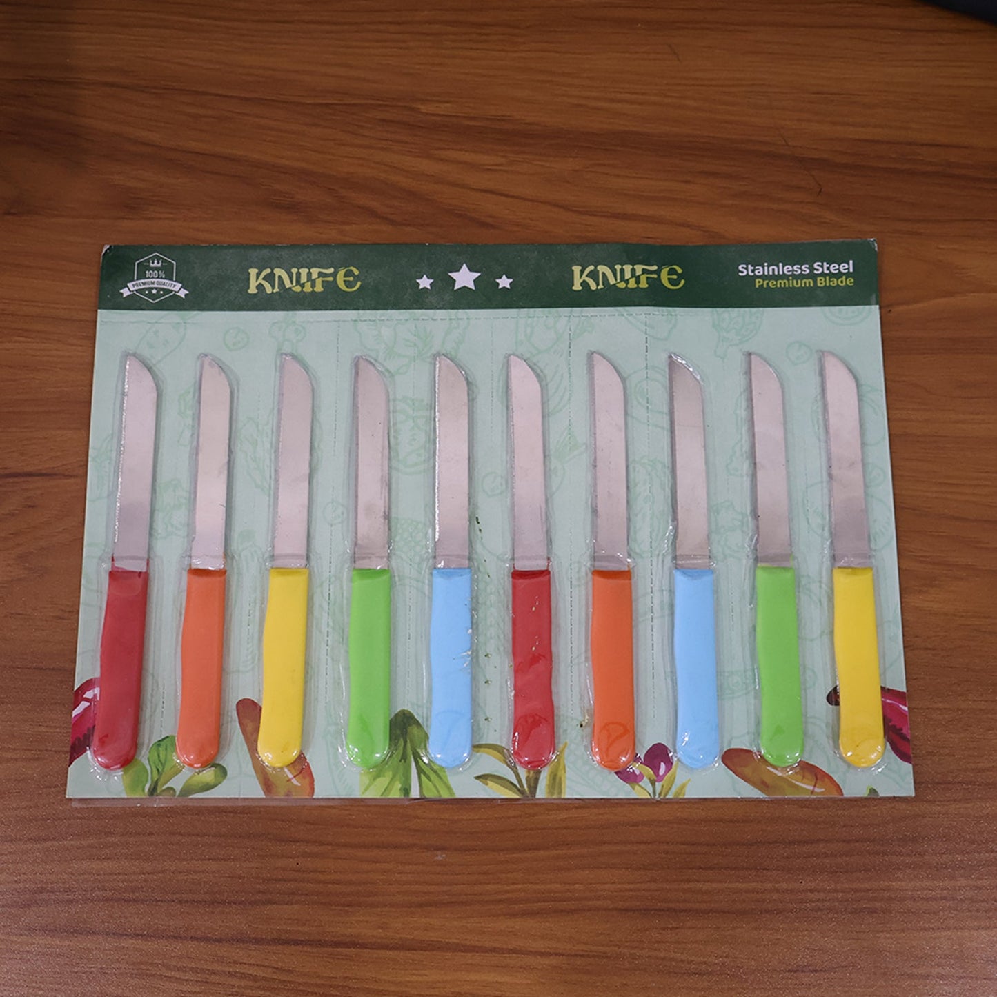 Premium Quality Stainless Steel Handle Plain Knife (10 Pc / 1 Set)